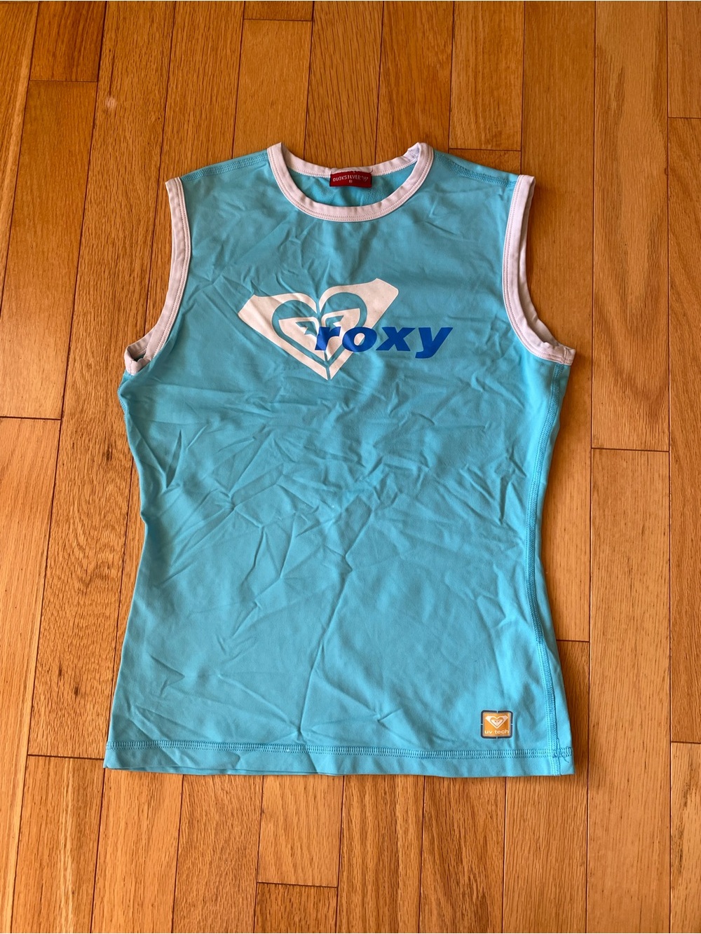 Roxy turquoise vintage rash guard
